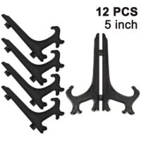 12 pièces chevalets en plastique porte-assiettes, porte-assiettes, assiettes pliantes, présentoirs pour la présentation des assiettes à collectionner, porte-bols, livres, assiettes, DVD, image