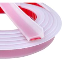 Shower Seal 100 cm Shower Barrier Anti Overflow Shower Threshold Water Dam Self Adhesive Shower Seal for Bath Corner Sink (Transparent, 1.0M)