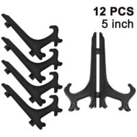 12 pièces chevalets en plastique porte-assiettes, porte-assiettes, assiettes pliantes, présentoirs pour la présentation des assiettes à collectionner, porte-bols, livres, assiettes, DVD, image
