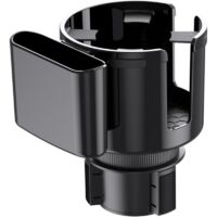 Adaptateur d'extension de Porte-gobelet de Voiture avec Support de Téléphone L'extension de Porte-Gobelet Convient pour Yeti, Hydro Flasks, Stanley, Grandes Bouteilles d'eau (Noir)