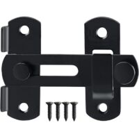 Verrou de porte exterieur, Loquet de porte de grange coulissante en acier inoxydable, Verrou de porte de sécurité pour porte fenêtre armoire à vin salle de bain extérieur noir