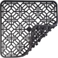 Alfombrilla de silicona para fregadero de cocina (30 x 30 cm), resistente al calor y antideslizante (gris oscuro)