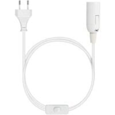 E27-Fassung mit Kabel – Lampenfassung für Glühbirne mit Netzkabel, Stecker und Schalter – 1,8 m Kabel