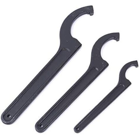 1x Verstellbarer Hakenschlüssel 34-36 mm, Stiftschlüssel, universeller Dreihakenschlüssel, zum Festziehen oder Lösen von Rundmuttern und Wasserzählerabdeckungen an Werkzeugmaschinen (1/5)