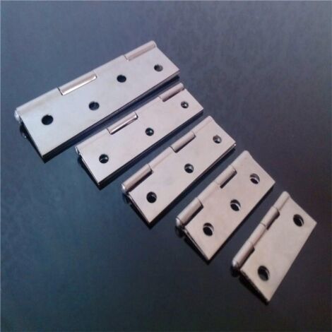10 Stück Türscharniere aus Edelstahl für Wohnmöbel, lang, 75 mm x 50 mm