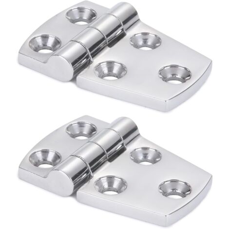 Schwerlast-Türscharnier aus Stahl, Bootsscharnier, Schrankplattform-Scharnier, Edelstahlscharnier, Marine-Garage, 316, 2 Stück, 38 mm x 57 mm (1/5)