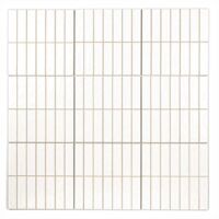Carrelage Mur Ceramic Connection White Brillante 20x20 PRÉ-DÉCOUPÉ (2,5x10)