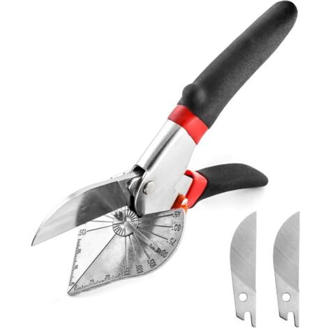 Winkelschere, Gehrungsschere, multifunktionale, 45°-135° verstellbare Dachrinnenschere zum Schneiden von PVC-, PPR- und PE-Rohren, Ästen und Draht
