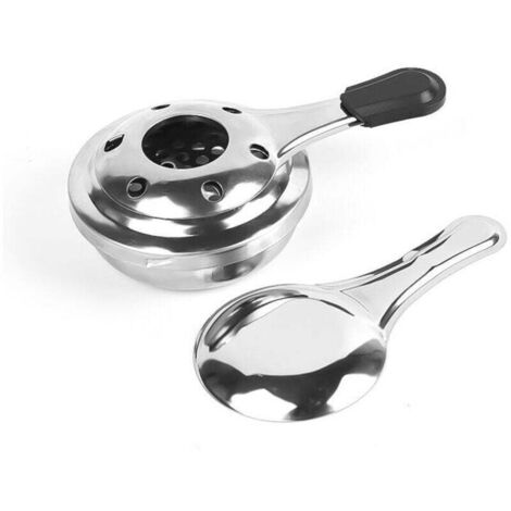 Spiritusbrenner, Fondue-Spiritusbrenner, Gel-Spiritusbrenner, Edelstahl, grau, 15 x 9,3 x 4,5 cm