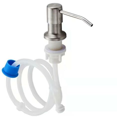 Küchenseifenspender, Edelstahl, Seifenpumpenkopf für Küchenspülen, Küchenzubehör (silber)