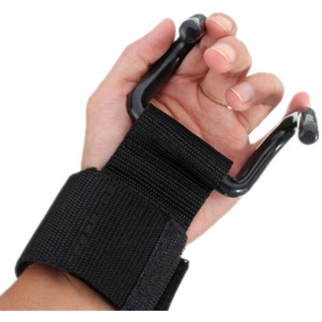 2-teiliger Fitness-Gewichtheber-Kniebeugen-Power-Haken, Hilfsgurt für Klimmzüge an der Stange, Gewichtheberhaken (ohne Baumwollhaken) (1/4)