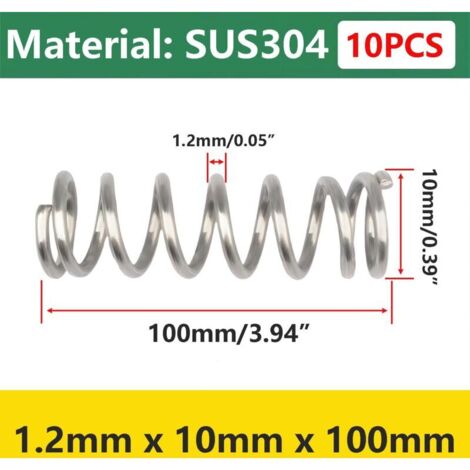 20 Stück Druckfedern Aus 304 Edelstahl – 0,3 X 4 X 10 Mm – Für Reparatur, Modellbau Und Als Ersatzteil
