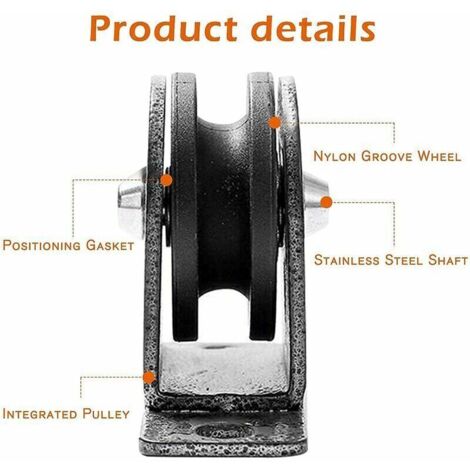 Produktbild von 2er-Pack Seilrollen 36 Mm Für Fitnessgeräte – Aus Hochfestem Kunststoff, DIY-freundlich, Werkzeuglose Montage, Für Kabelzüge, Spannseile & Heimtraining