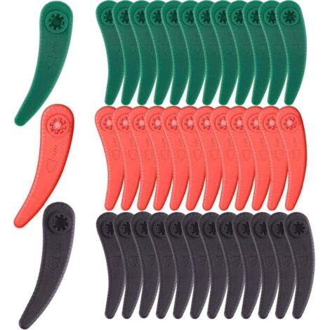36-teiliges Kunststoffmesser-Set für Rasentrimmer, Kunststoffmesser für Rasentrimmer, Ersatz-Kunststoffmesser für Rasentrimmer Art.-Nr. 23-18 LI Art.-Nr. 26-18 LI (1/4)