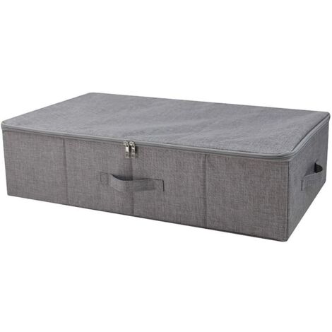 Aufbewahrungsbox für unter das Bett zur Aufbewahrung von Kleidung, Bettdecken und Kissen, Dunkelgrau (1/4)