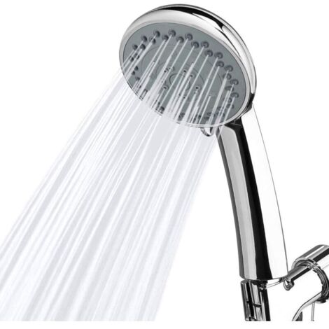 Hochdruck-Handbrause mit 5 Strahlarten, kraftvollem Duschstrahl, Regenduschkopf, Spa-Massagefunktion, abnehmbarer Handbrausekopf, Chrom-Finish (1/4)