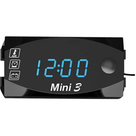 Digitaler Motorrad-Tachometer – Universeller Motorrad-Tachometer, 6–30 V, elektronische Motorraduhr, Thermometer, Voltmeter, IP67 staub- und wasserdicht, LED-Anzeige