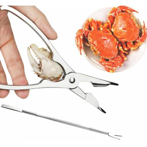 Krabbenscheren, Garnelenzangen aus Zinklegierung, Krabbenesswerkzeuge, Meeresfrüchtewerkzeuge, Krabbenschäler, Küchenutensilien, Wollhandkrabbe (1/4)