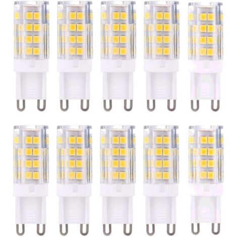 10 Stück G9 LED-Lampen, warmweiß (3000 K), 5 W, entspricht 40 W Halogenlampen (420 Lumen), nicht dimmbar