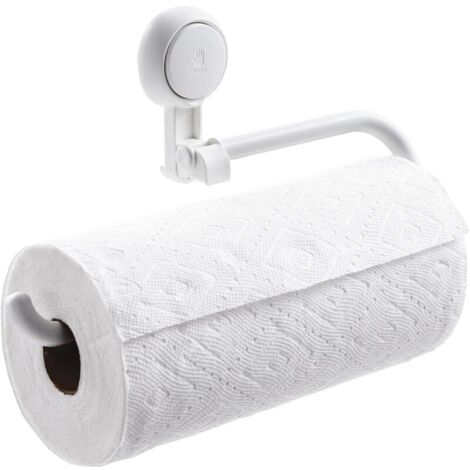 Küchenrollenhalter mit Saugnapf, selbstklebend, zur Wandmontage, kein Bohren erforderlich, abnehmbarer Küchenrollenhalter