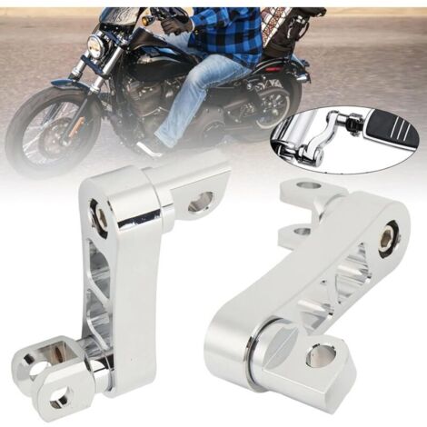 Motorrad-Fußrasten, höhenverstellbare Halterung für Highway Pegs Fußrasten-Klemmverlängerungen, 360° verstellbare Verlängerungshalterungen, robuste Fußrasten-Verlängerungshalterung