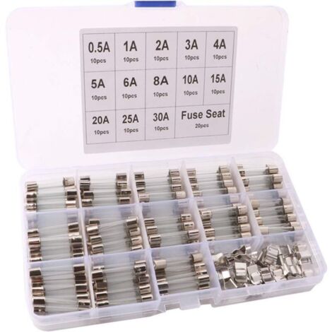 150 Stück 6x30mm Profi-Schnellblas-Glasrohre für Autos - 130 Schnellblas-Glasrohrsicherungen + 20 Sitzsicherungen