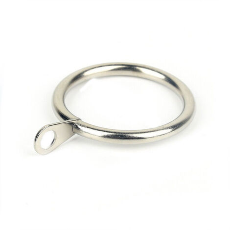 10 Stück Gardinenringe, Metall-Gardinenringe, Aufhängehaken für Gardinenstangen, 30 mm Gardinenringe