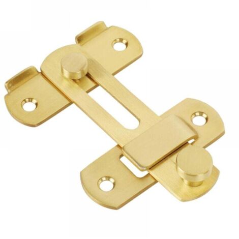 Hochleistungs-Schwingtorriegel, Schiebesicherheitsschloss für Scheunen, Holzzäune, goldfarben (kleines Modell)