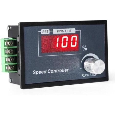 Motordrehzahlregler, PWM-DC-Motordrehzahlregler 6-60 V 12 V 24 V 36 V 48 V 30 A Einstellbarer Motordrehzahlregler mit Start-Stopp-Schalter (1/4)