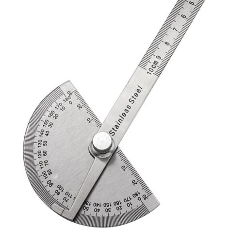 Produktbild von 3er-Set Edelstahl-Winkelmesser 0-180° Mit Feststellschraube – Klar Ablesbare Skala Für Holz- Und Metallbearbeitung