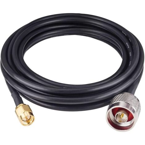 25 Fuß langes verlustarmes RG58-Koaxialverlängerungskabel, Typ N Stecker auf SMA Stecker, Koaxialdraht (1/4)