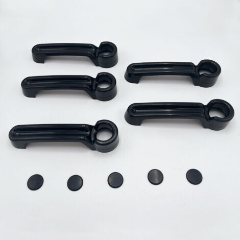 Außentürgriff, 10-teilige ABS-Außentürgriffabdeckung für Autos, passend für Wrangler JK 07-18 (schwarz) (1/4)