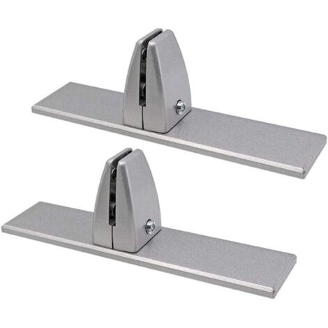 Set mit 2 Schreibtisch-Trennwandclips inklusive Befestigungsschrauben, für Sichtschutzwände aus Aluminiumlegierung für Bürotrennwände (grau) (1/4)