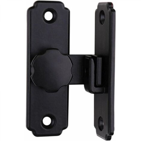 Scheunentorriegel, 90-Grad-Verriegelungsring, Schieberiegel, geeignet für Scheunentore und -fenster (schwarz, Abmessungen: 81,5 x 45 mm)