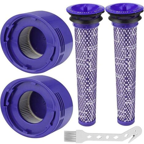 Filter für Dyson V8/V7, waschbare Ersatzfilter für Dyson V7/V8 Absolute und Animal Staubsauger, Staubsaugerzubehör für Dyson V8 mit 2 HEPA-Nachfiltern, 2 Vorfiltern, 1 Reinigungswerkzeug, von DEBUNS (1/5)