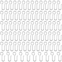 100 Stück Metall-Gardinenhaken, Gardinenhaken, Gardinenclips für Fenstergardinen, Duschvorhänge