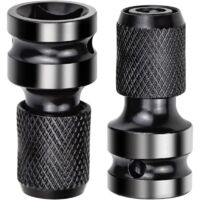 2-teiliger 1/2"-Vierkant-auf-1/4"-Steckschlüsseladapter, Schlagschrauberadapter, Schnellwechseladapter für Schlagschrauber und Schraubendreher-Bithalter