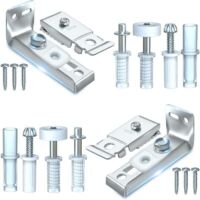 Türbeschlag-Reparaturset – 2-teiliges Ersatzteilset: Ein 3/8"-Drehpunkt, ein 7/8"-Führungsrad, für Falttüren, Akkordeontüren und Scheunentüren