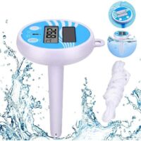 Schwimmendes, digitales Solar-Poolthermometer mit LCD-Bildschirm für Außen- und Innenpools sowie Whirlpools