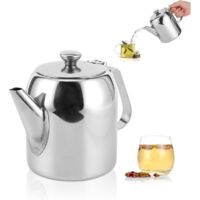 Teekanne und Wasserkrug aus Edelstahl zur Zubereitung und zum Servieren von Milchteegetränken (32 oz)