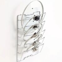 Vertikaler Topfhaken zur Wandmontage – Praktischer Deckelorganizer für Küchenutensilien und Pfannen – Komfortabler Deckelhalter zur Wandmontage