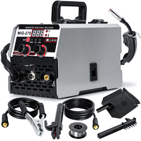 Poste de soudage,Soudeur MIG 3 en 1 Soudeur MIG Inverter, soudeur MIG à écran digital LED, soudeur MIG TIG, soudeur MIG sans gaz, soudeur multi-processus