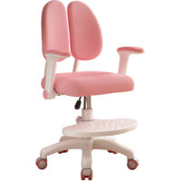 Wilitto - Chaise enfant avec dossier, hauteur réglable, posture assise correcte, 42×41×99cm, rose.