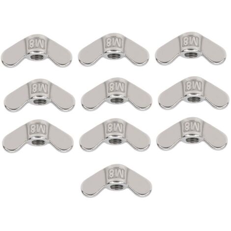 10 Stück M8 Flügelmuttern (Schmetterlingsmuttern) aus Edelstahl 304, Befestigungsmaterial (1/4)