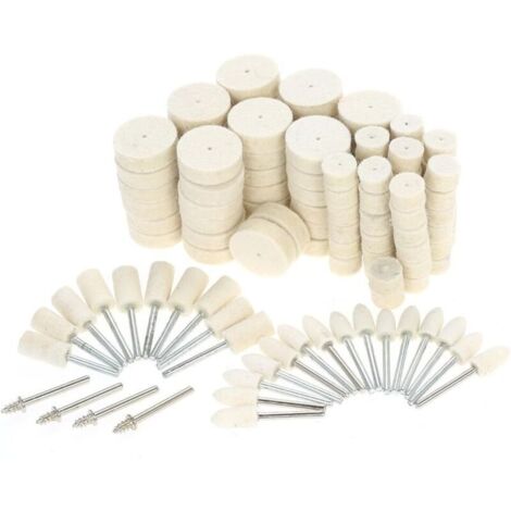 Schleifzubehör, 129-teiliges Schleifpolierrad-Polierwerkzeug, Wollfilz-Zubehör zum Polieren von Metalloberflächen für Dremel-Rotationswerkzeuge, CMODIHI (1/4)