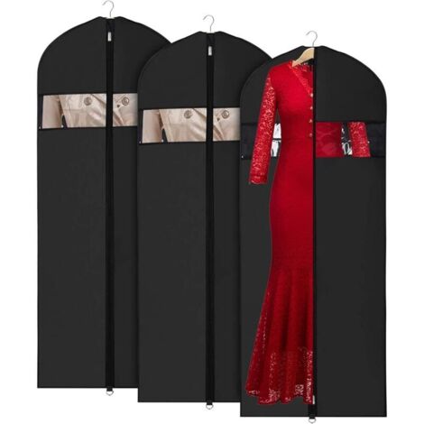Ineasicer Kleidersack aus Oxford-Gewebe, Mantelhüllen 150 cm, zur Aufbewahrung und für Reisen, mottenfest, faltbar und waschbar, für Tanz- und Abendkleider (150 cm/3 Stück) (1/4)