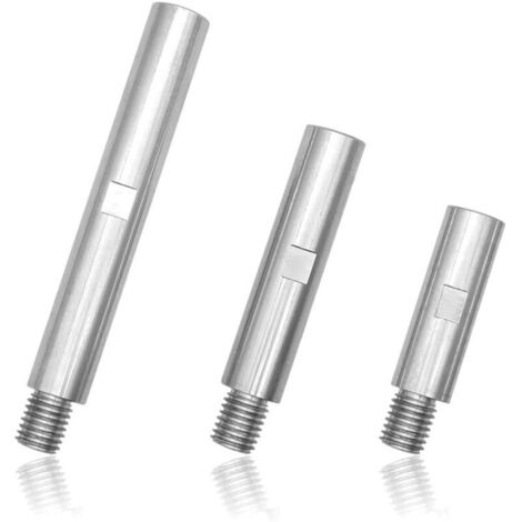 Dreiteilige Verlängerung aus Aluminiumlegierung, robust und langlebig, M14-Verlängerung für Winkelschleifer, Winkelschleiferzubehör, 75 mm, 100 mm, 140 mm (1/4)