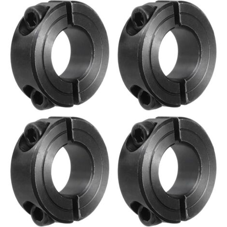 Doppelnut-Schlauchschellen aus Kohlenstoffstahl mit 3/4"-Bohrung und schwarzen Stellschrauben (4 Stück) (1/4)