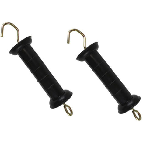 Set mit 2 federbelasteten Sicherheitsgriffen für Elektrozäune - Stable Garden Supplies (Schwarz) (1/4)