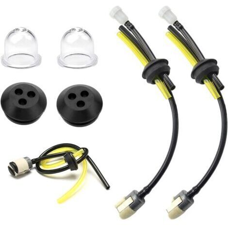 Kraftstoffleitungen mit Filter, universelles Kraftstofffilter-Set, Kraftstoffschlauch für Freischneider, Kraftstoffleitungen für Rasenmäher mit Ansaugpumpe, für Gartenarbeit und Landwirtschaft, 2 Sets (1/5)